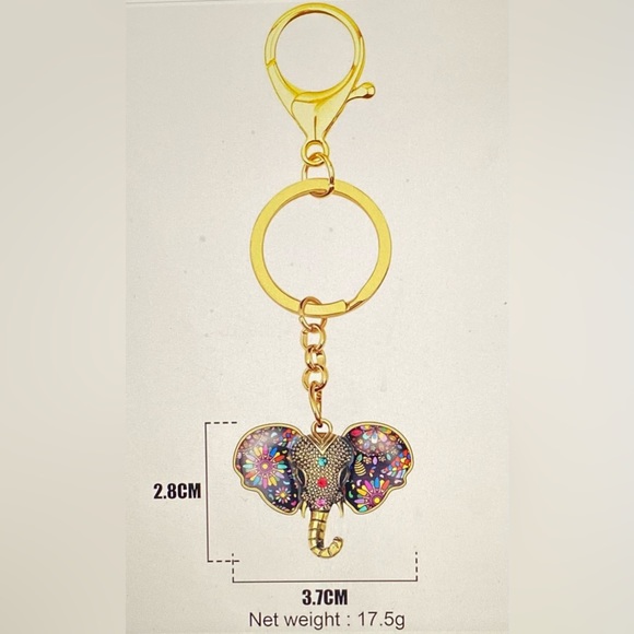 Gold Plated Elephant Keychain Bag Charm New Last 2!! - Picture 4 of 4